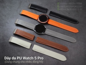Dây da PU Watch 5 Pro (20mm) (Dùng chung cho nhiều đồng hồ)